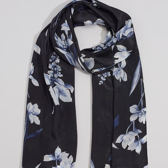 Floral Painting Silk Oblong - Picture 1 of 3